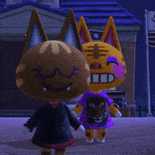 a cartoon cat and a cartoon tiger are standing next to each other