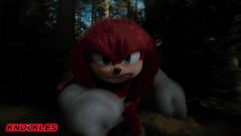 knuckles the hedgehog is shown in a blurred photo