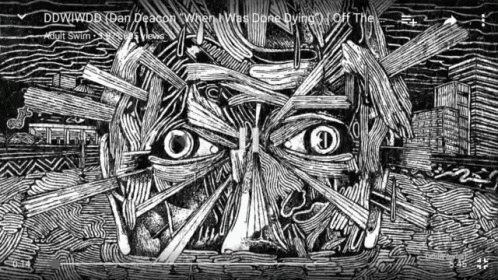 a black and white drawing of a person 's face with the words " when i was done dying " on the top