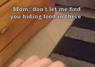 When You Can'T Have Food In Your Room GIF - Hiding Food Food Sneaky GIFs