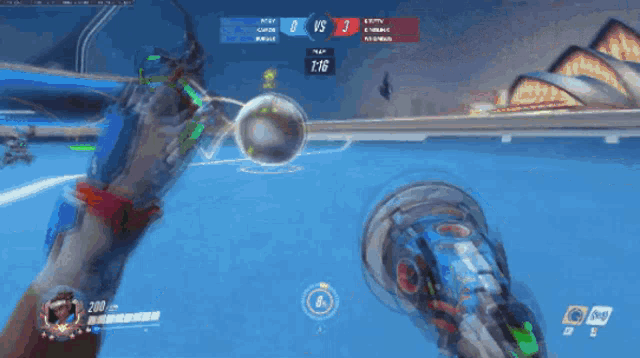 a screenshot of a video game shows a player with 200 points