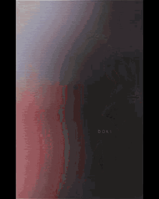 the word doki is on a black background