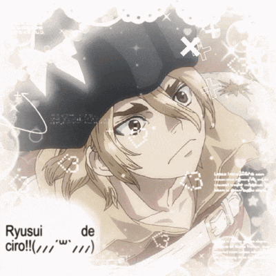 a picture of a boy with the words ryusui de ciro written below him