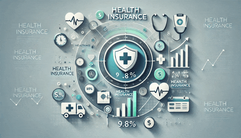 a graphic showing a shield with a cross and the words health insurance