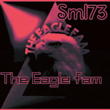 a picture of an eagle with the words the eagle fam written below it
