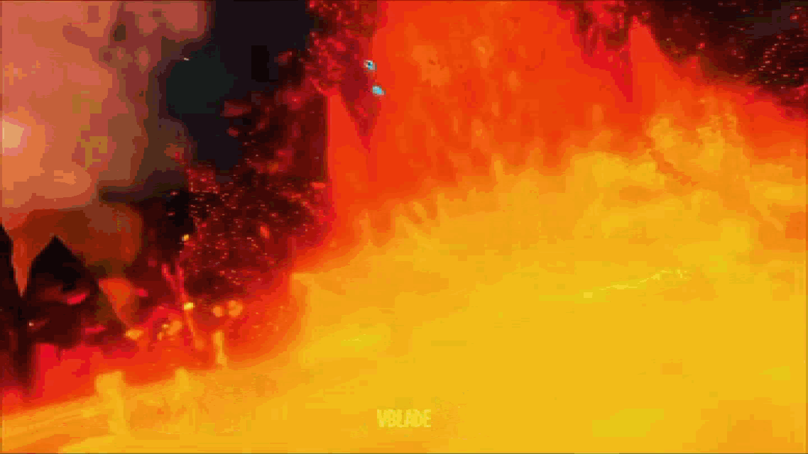 a painting of a fire with the word voltage on the bottom left