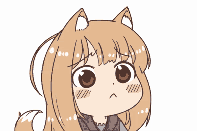 a drawing of a girl with a cat ear