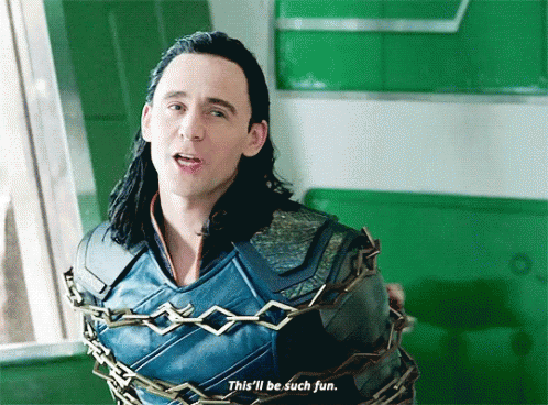 Tom Hiddleston Loki GIF - Tom Hiddleston Loki This Be Such Fun GIFs