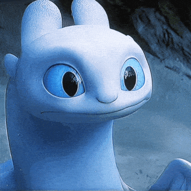 toothless from how to train your dragon with blue eyes