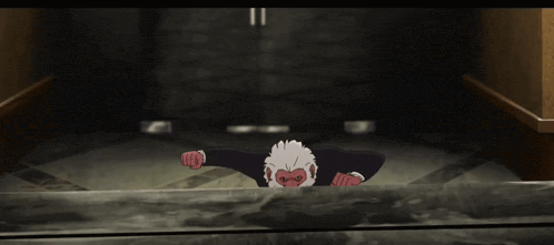 a cartoon of a monkey with his mouth open