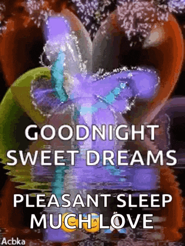 a goodnight sweet dreams pleasant sleep much love animated gif