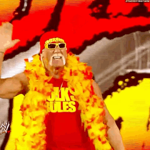 Hulk Hogan Entrance GIF - Hulk Hogan Entrance Wrestle Mania GIFs