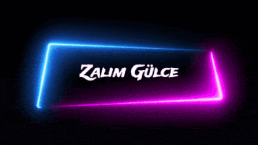 a neon sign that says zalim gulce in white
