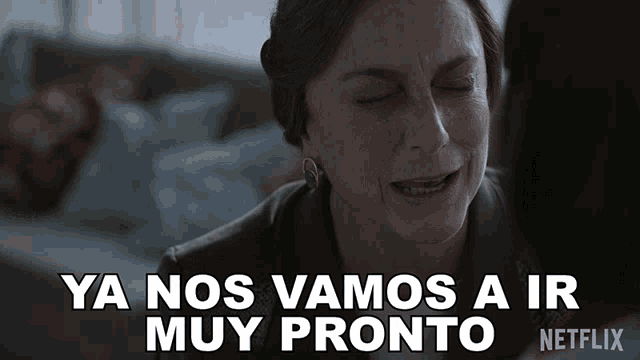 a woman is crying in a netflix ad