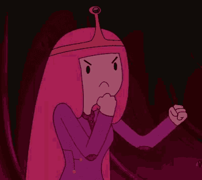 a cartoon of princess bubblegum from adventure time