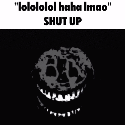 a picture of a ghost with the words " lollolol haha imao shut up "