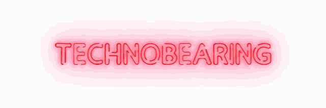 a neon sign that says techno bearing in red letters