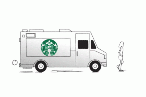 Starbucks Coffee Truck GIF - Food Truck Starbucks Starbucks Food Truck GIFs