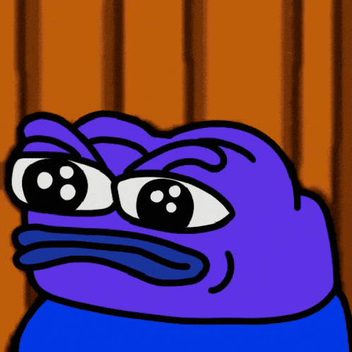 a purple frog with big eyes and a blue tongue