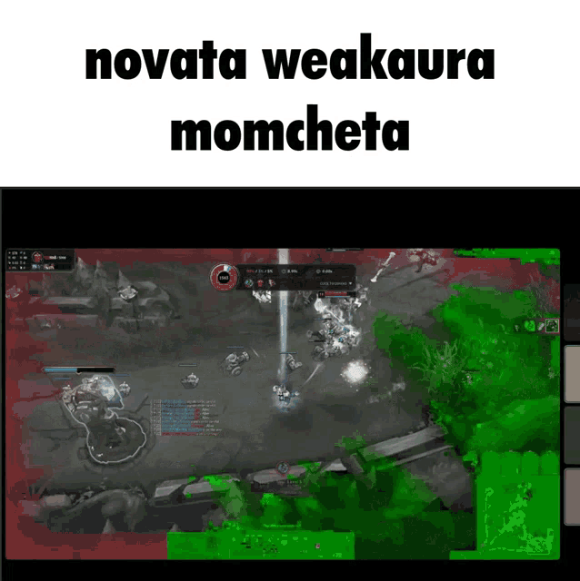 a screenshot of a video game with the words novata weakaura momcheta on the bottom