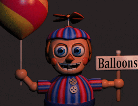 a close up of a balloon boy 's face with big blue eyes