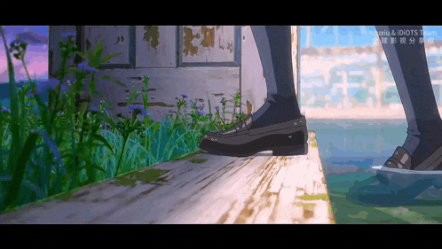 a person 's feet are shown in a cartoon with the word idiot on the bottom left