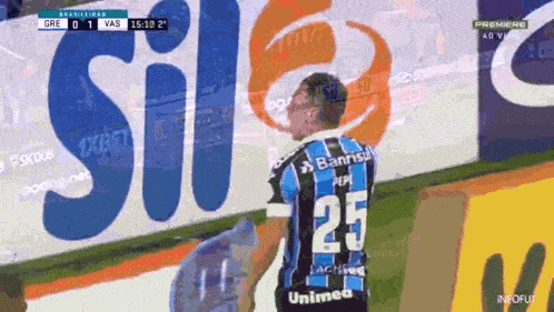 a soccer player wearing a number 25 jersey