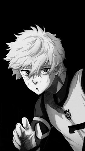 a black and white drawing of a boy with a number 1 on his jersey