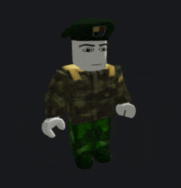 the back of a roblox character wearing a beret
