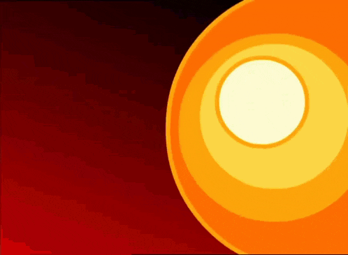 an orange circle with a white circle in the middle