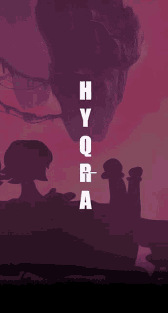 a purple background with the words hh yy q r a