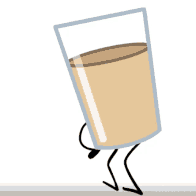 a cartoon drawing of a glass with a liquid inside of it