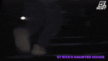 a blurry picture of a woman in a haunted house