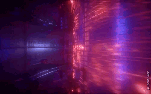 a computer generated image of a purple and red glowing background .