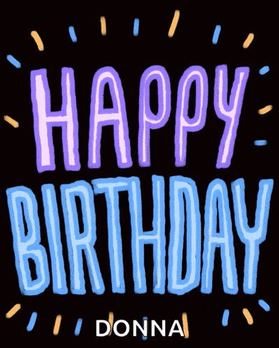 a happy birthday greeting card for donna