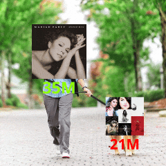 a woman is walking a dog with a sign that says 35m