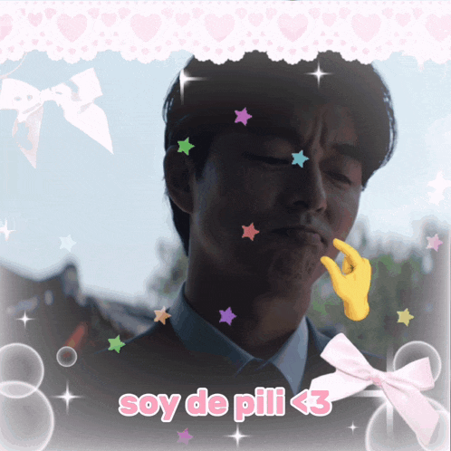a picture of a man with the words soy de pill on it