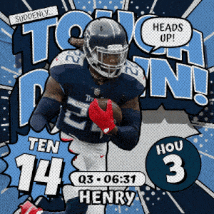 a cartoon drawing of a football player named henry