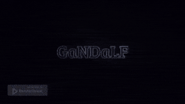 a neon sign that says gandalf is lit up on a brick wall