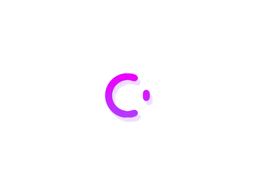 a purple circle with a shadow on a white background