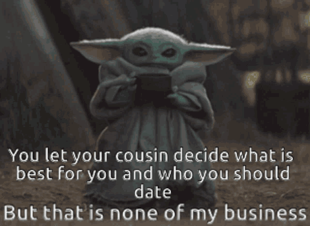 Baby Yoda Decisions GIF - Baby Yoda Decisions Cousin GIFs