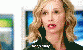 Cat Grant Chop Chop GIF - Cat Grant Chop Chop Hurry Up GIFs