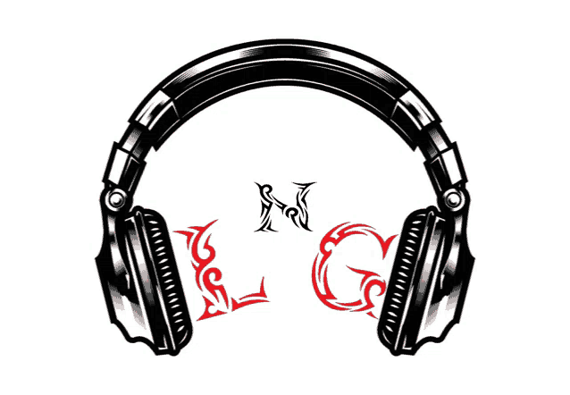 a pair of headphones with the letters l and g on it