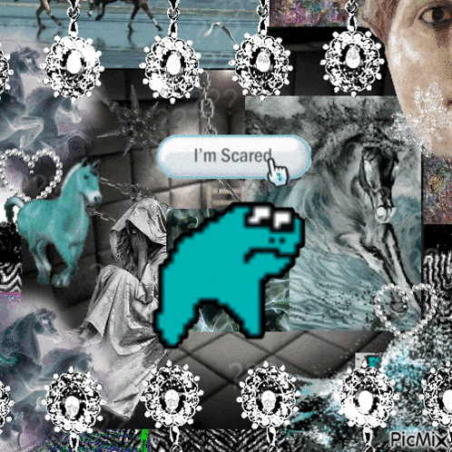 a collage of pictures with the words i 'm scared on the top