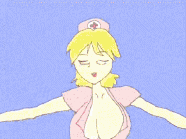 a drawing of a girl wearing a red and white dress