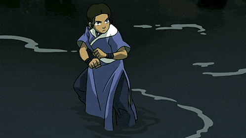 a cartoon drawing of a person in the water with the letter h on their shirt