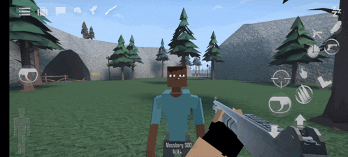 a screenshot of a video game shows a man holding a shotgun and the number 300 on the screen