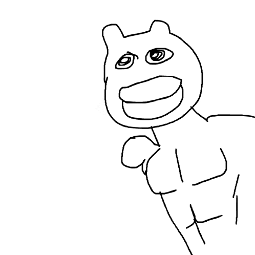 a black and white drawing of a cat with a mask on
