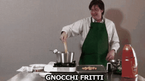 Gnocchi Fritti Pasta Cibo Buon Appetito Cibo Italiano Saltare GIF - Fried Gnocchi Food Enjoy Your Meal GIFs