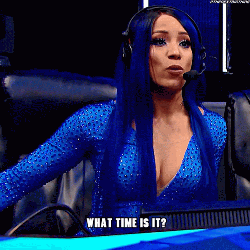 Sasha Banks What Time Is It GIF - Sasha Banks What Time Is It Its Boss Time GIFs